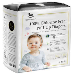 Applecrumby Chlorine Free Pull Up Diaper, XL, 18pcs