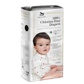 Applecrumby Chlorine Free Tape Diaper, L, 36pcs