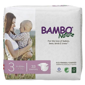 Bambo Nature Baby Diapers, M, 33pcs