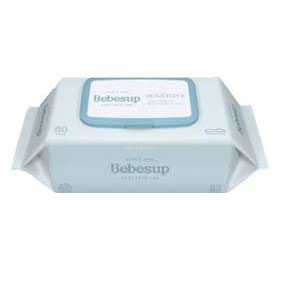 Bebesup Sensitive Blue Baby Wipes, Standard, 80s