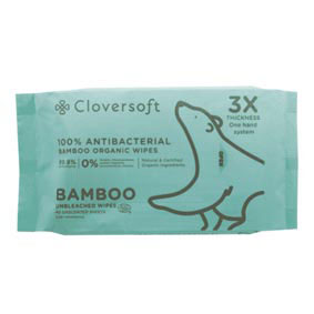 Cloversoft Organic Antibacterial Wipes, 40s