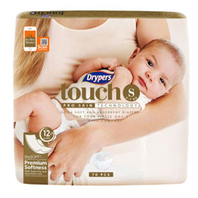 Drypers Touch Tape, S, 70pcs