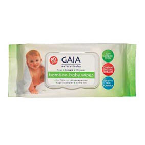 Gaia Bamboo Baby Wipes Pack, 80s