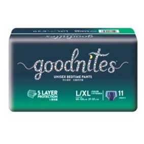 Huggies GoodNites Unisex Bedtime Pants, L/XL, 11pcs