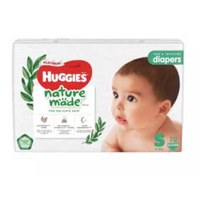 Huggies Platinum Naturemade Diapers, S, 70pcs