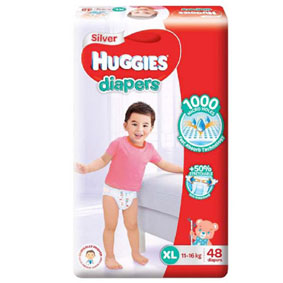 Huggies Silver Diapers, XL, 48pcs