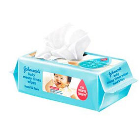 Johnson's Baby Messy Times Wipes, 80s