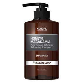 Kundal Honey & Macadamia Shampoo, Clean Soap, 500ml