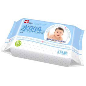 LEC 99.9% Pure Water Baby Wipes, 80s