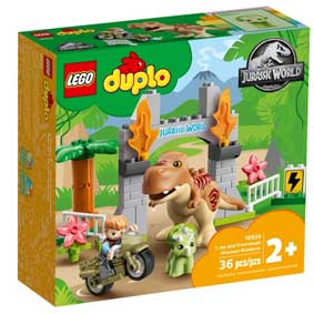 Lego Duplo, T. rex and Triceratops Dinosaur Breakout, 10939