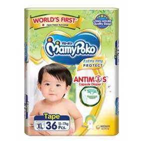 MamyPoko Extra Dry Protect Tape, XL, 36pcs