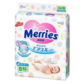 Merries Tape Diaper, S, 82pcs