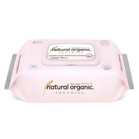 Natural Organic Soothing Premium Plain Baby Wipes, Cap, 70s