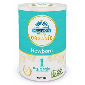 Nature One Dairy Organic Newborn Infant Formula, Step 1, 900g