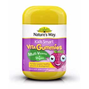 Nature's Way Kids Smart Vita Gummies, Multi-Vitamin + Vegies, 60s