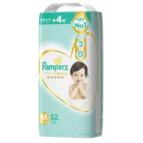 Pampers Premium Care Diaper, M, 52pcs