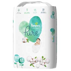 Pampers Pure Protection Diaper, NB, 62pcs