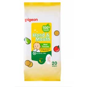 Pigeon Hand & Mouth Wet Tissues, 20s