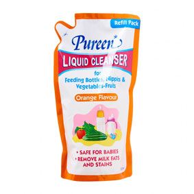 Pureen Liquid Cleanser, Orange Flavour, Refill, 600ml