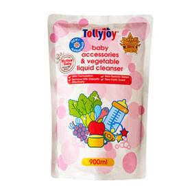 Tollyjoy Antibacterial Baby Accessories & Vegetable Liquid Cleanser Refill, 900ml