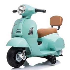 Vespa GTS Mini Electric Ride-On Kids Scooter, Mint Green