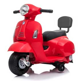 Vespa GTS Mini Electric Ride-On Kids Scooter, Pepper Red